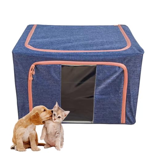 Sunyongfly Zusammenklappbares Aktivitätsgehege für Haustiere Zelt Hundehütte Tragbarer Haustierstall für Katzen Für kleine Hunde/Katzen(59cm/23.2in) von Sunyongfly