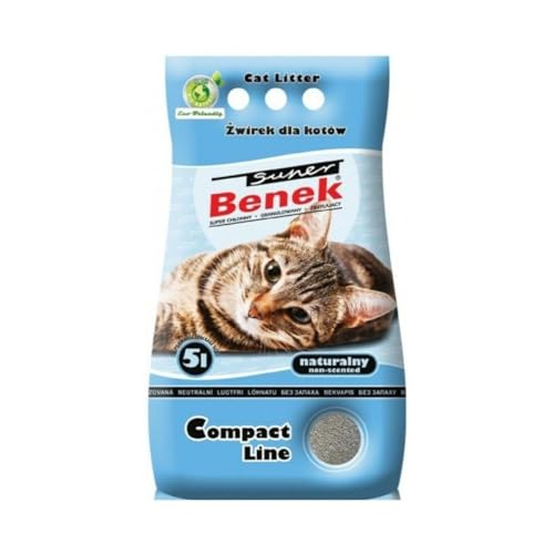 Super Benek Bentonit Clay Ultra Klumpenstreu, naturbelassen, 5 Liter von Super Benek