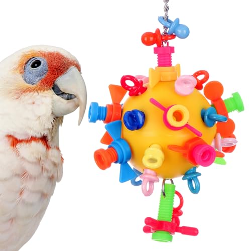 Super Bird Creations SB1215 Screwball Vogelspielzeug – Interaktives mechanisches Vogelspielzeug für große Vögel – Graupapageien, Eklektus, kleine Kakadus, Mini-Aras – fördert Erkundung und körperliche von Super Bird Creations