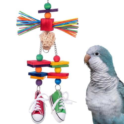 Super Bird Creations Vogelspielzeug SB1222 – Befriedigt den Kau-, Futter- und Preeninginstinkt – Ringhals, mittlere Conures, Quäker – fördert die Neugier bei Vögeln – ideal für mittelgroße Vögel von Super Bird Creations