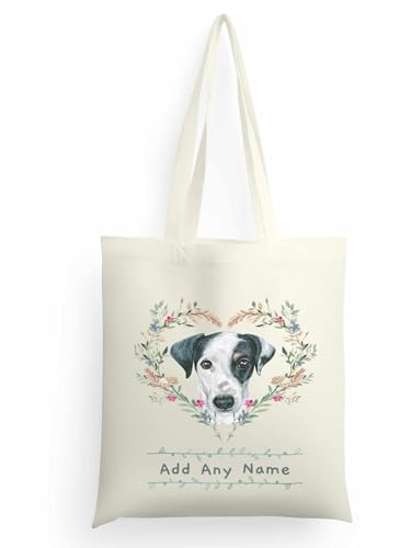 Personalisierbare Hunde-Tragetasche aus Baumwolle – wählen Sie eine Rasse und fügen Sie einen Namen hinzu – personalisiertes Geschenk für Haustierbesitzer, natur, Einheitsgröße von Super Cool Totes