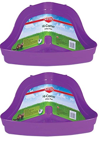 (2 Pack) Super Pet hi-corner Pfanne Katzenklo, 34,9 cm L x 22,9 cm W x 20,3 cm H, Farben können abweichen von Super Pet