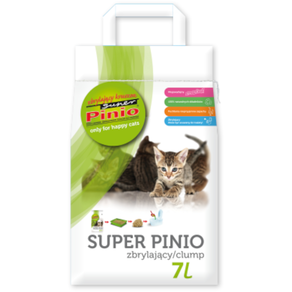 Super Pinio Katzenstreu Natural - 7 l (ca. 2,5 kg) von Super Pinio