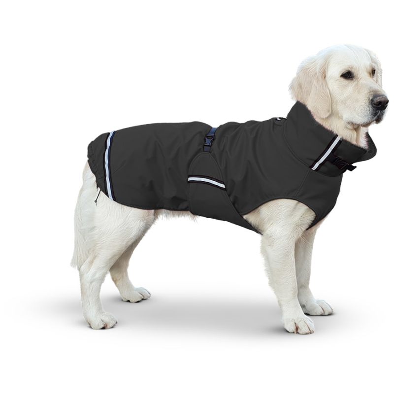 SuperFurDogs Rainy Regenmantel Schwarz 2XS - 43 - 48 cm von SuperFurDogs