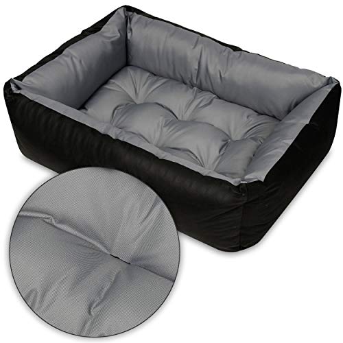 SuperKissen24. Hundebett Hundekorb Hundesofa Tierbett für Kleine, Mittlere und Grosse Hunde - Waschbar - Größe XL - Grau von SuperKissen24.