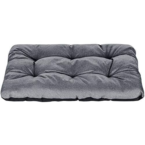 SuperKissen24. Hundebett Hundekissen Hundematratze Tierbett für Kleine, Mittlere und Grosse Hunde - Wasserdicht, Waschbar - Größe L - Schwarz und Grau - Flachs von SuperKissen24.