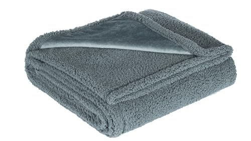 Große wasserdichte Hundedecke, Sherpa-Fleece-Welpendecke, 1 Stück, weicher Plüsch, wendbar, Überwurf für Möbel, 144,8 x 101,6 cm, Decke waschbar für Couch-Schutz, Hunde – Katze von Supercap