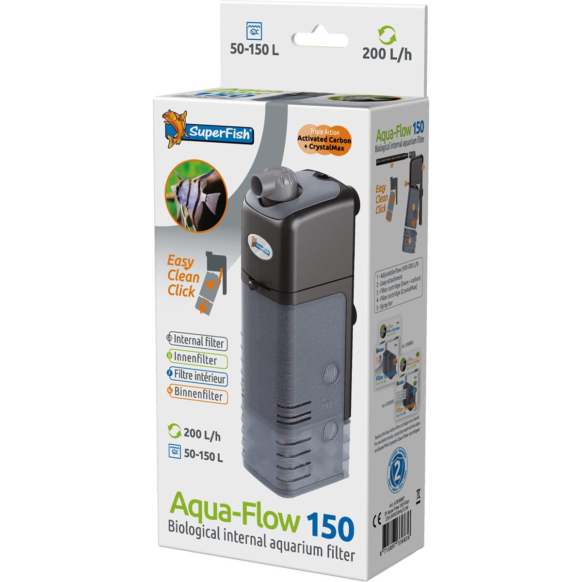 SuperFish Aqua-Flow Innenfilter 150 von Superfish