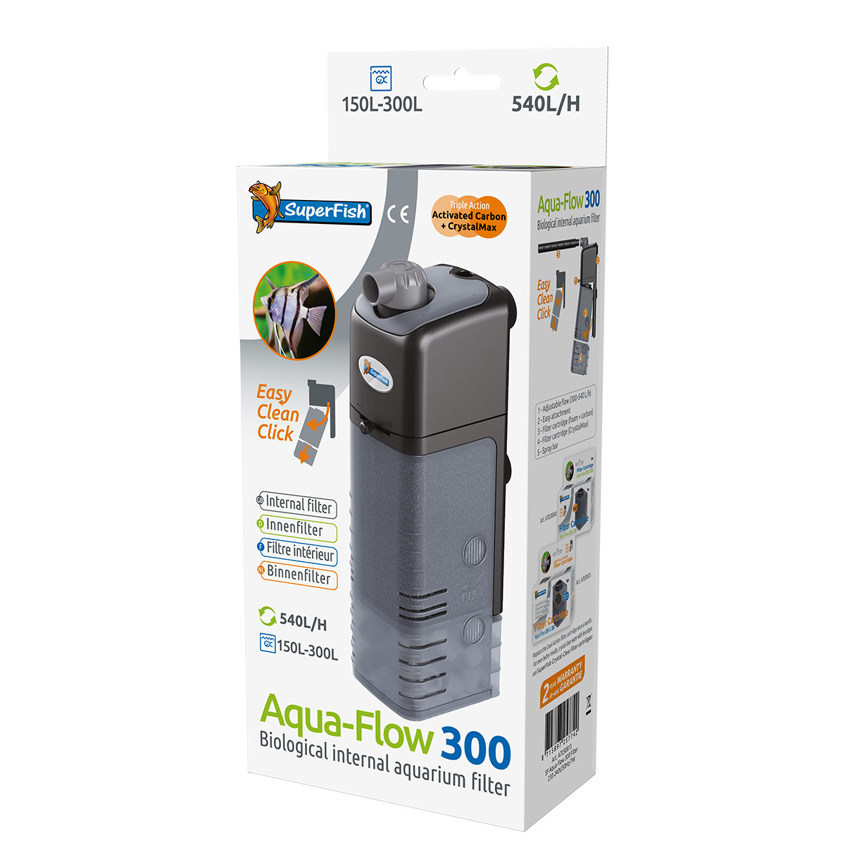 SuperFish Aqua-Flow Innenfilter 300 von Superfish