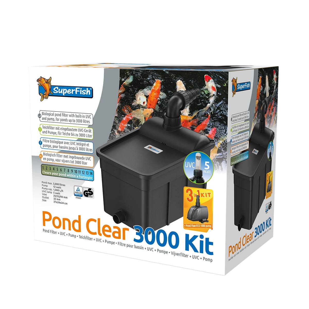 SuperFish Pond Clear Kit 3000 von Superfish