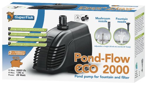 SuperFish 676020/2542 Pond Flow eco 2000 Springbrunnenpumpe von Superfish