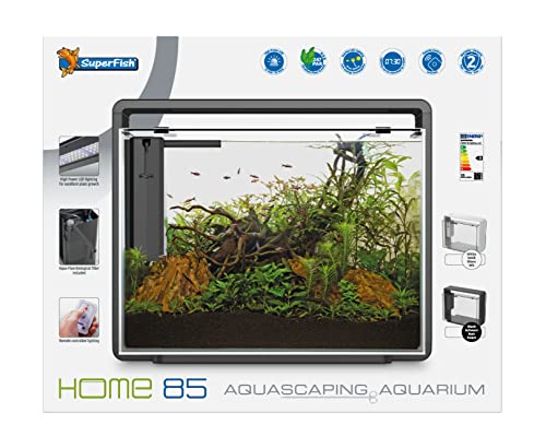 Superfish Home 85 Süßwasser Aquarium, Schwarz von Superfish