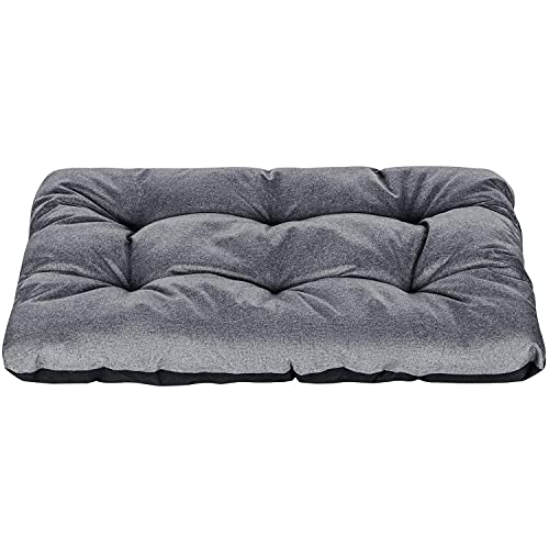 SuperKissen24. Hundebett Hundekissen Hundematratze Tierbett für Kleine, Mittlere und Grosse Hunde - Wasserdicht, Waschbar - Größe M - Schwarz und Grau - Flachs von SuperKissen24.