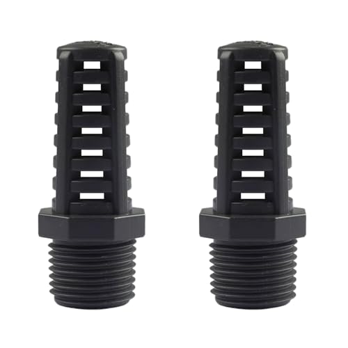 2 x Überlaufsieb mit Gewinde, 20 mm Sieb, PVC-Aquarium-Anschluss, wasserdurchlässiges Netz, Aquarium-Wasserrohrverbinder für Aquarium-Zubehör von Supertool