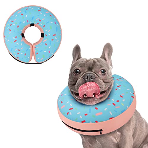 Supet Aufblasbares Hundekegelhalsband Alternative nach Operationen, Hundehals Donut Halsband Recovery E Halsband, Weicher Hundekegel für Kleine Mittlere Große Hunde von Supet