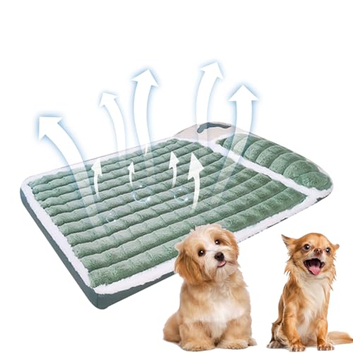 Suphyee Hundebettunterlage,Waschbares Hundebett für Hundebox mit Rutschfester Unterseite | Haustierbett mit weichem Kissen für kleine Hunderassen, Hundehüttenunterlage zum Schlafen und zur Linderung von Suphyee