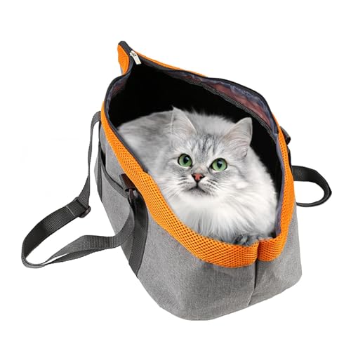 Suphyee Kleine Katzentrage | Faltbare und verstellbare Welpentrage für die Reise - Von der Fluggesellschaft zugelassene kleine Hundetasche, Faltbare Reise-Welpentrage für Outdoor und Reisen von Suphyee