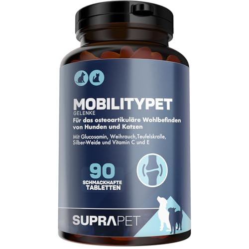 Suprapet Gelenke Für Hunde und Katzen 90 Tabletten à 1 g - mit Glucosamin, Chondroitin, MSM und Vitamin C. von Suprapet