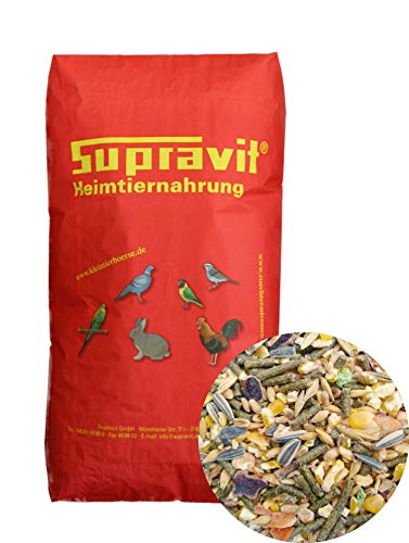 Supravit Nagerfutter I Kleintierfutter 25kg I Premium Futter - Mischung ideal für Hamster, Kaninchen, Zwergkaninchen, Meerschweinchen, Mäuse & Ratten I Alleinfuttermittel für Nager von Supravit