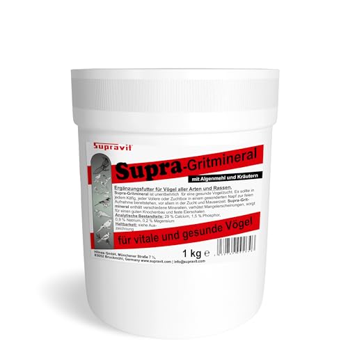 Supravit Supra-Gritmineral 1000g – Vogelgrit, Ergänzungsfutter für Vögel Supravit Supra-Gritmineral 1000g – Vogelgrit, Ergänzungsfutter für Vögel von Supravit