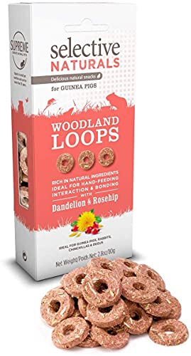 Selective Naturals Woodland Loops Dandelion & Rosehip Guinea Pig 2.8oz - 12 Pack von Supreme
