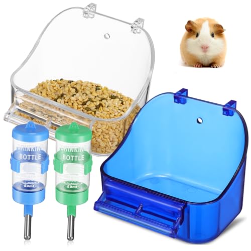 2 STK Wasserspender Für Haustiere Wasserspender Für Vögel Futterspender Für Hamster Kaninchenschale Automatische Wasserflasche Futterspender Für Vogelkäfige Hamsterfutter Plastik Supvox von Supvox