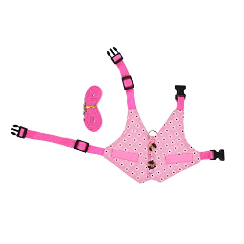 2 Sätze Hasenkleidung Bunny Suit hasenkostüme Bunny Outfit kaninchenzubehör Welpenkleid Hasenweste und Leine Ratte Outdoor-Kaninchen-Zugband Sommerhasen-Geschirr Baumwolle Rosa Supvox von Supvox