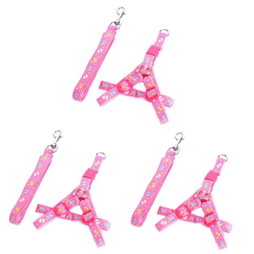 3st Hundeleine Trainingsseil Für Hunde Laufleine Für Haustiere Bequeme Haustierleine Welpenhalsband Haustier-traktionsseil Keilriemen Rosa Supvox von Supvox