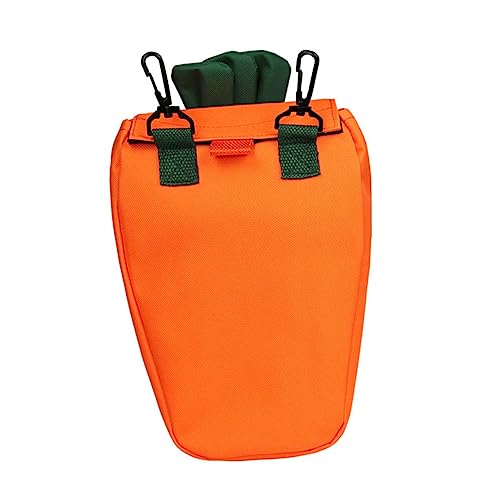 Supvox Futtersack Hasen heuraufe heuball Kaninchenzubehör Karottenförmiger Futterspender meerschweinchen zubehoer entzückende Futtertasche Karottenförmige Tasche Halter 600d Oxford-Stoff von Supvox