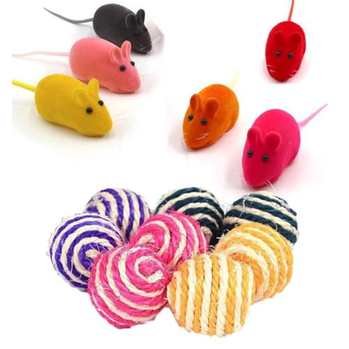 SUPVOX 12pcs Katze Maus Spielzeug Haustier Ratten Spielzeug Haustier Maus Spielzeug Haustier Spielzeug Katze Mäuse Spielzeug Katzenspielzeug von Supvox