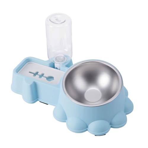 Supvox 1 Satz Haustiernapf pet Water Bowl pet Bowl pet Food Container Futterautomat für Haustiere Katzennapf entzückender Katzenfutterspender entzückender Hundefutterspender Plastik Blue von Supvox