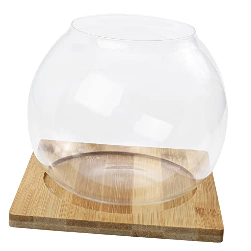 Supvox 1 Satz Kleines Fischbecken Klare Vase Pflanzen Goldfischglas-vasen Als Mittelstücke Klares Terrarium Für Pflanzen Pflanzenaufbewahrungstopf Tank Luftpflanzen Aquarium Hölzern von Supvox