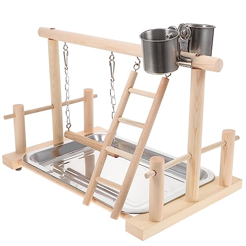 Supvox Vogel Spielplatz Vogel Barsch Stehen 1 Set Papagei Playstand Holz Vogel Spielzeug Papagei Vogel Laufstall von Supvox