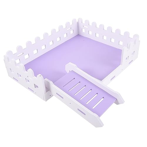 Supvox 1 Satz Plattform Für Hamster Hase Chinchilla-Spielplatz Meerschweinchen-Tunnel Nuggets Rattenfutter Futterautomat Für Hamster Zubehör Für Meerschweinchen Vlies PVC Violet von Supvox