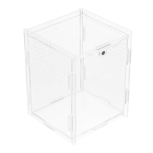 Supvox 1pc Acryl Reptil Terrarium 8x7x10 in Fütterung Box Design für Pet Display von Supvox