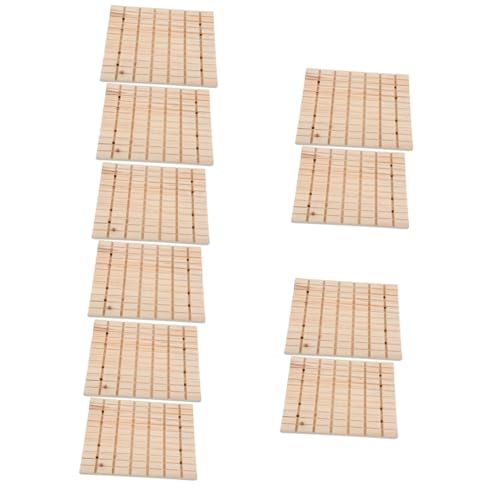 Supvox 10 STK Hasenmühlendeck Hasen zubehör hasenzubehör Holzspielzeug Kratzfüße für Kaninchen Spielzeuge Fußpolster Kratzbrett für den Haushalt Kratzbrett aus Holz Haustier Schleifplatte von Supvox