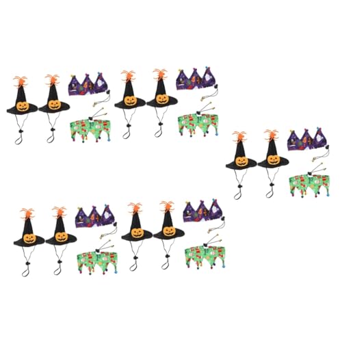 Supvox 10 Sätze Halloween-Hut Halloween-hundeschal Dekorativer Katzenschal Halloween-Halsband Für Haustiere Festival-hundeschal Weihnachtsschal Für Haustiere Kleines Hundehalstuch Stoff von Supvox