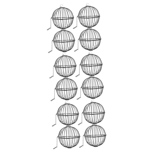 Supvox 12 STK Hamsterkäfig Hamsterball kleintierspielzeug hängende Heuraufe Kaninchenversorgung Meerschweinchen Heu Futterball Futterautomat für Haustierkäfige Spender Rostfreier Stahl von Supvox