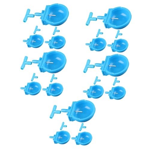 Supvox 15 STK Kaninchentrinknapf Kaninchen-trinkgerät Wassertrinker Für Haustiere Wasserspender Für Kaninchenkäfige Kaninchen-wasserbrunnen Futternapf Für Hunde Trinkschale Blue Plastik von Supvox