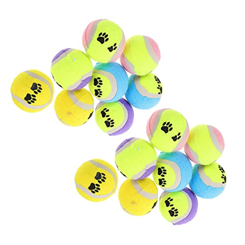 Supvox 16st Welpenball Kauspielzeug Für Haustiere Hund, Der Bälle Spielt Haustiere Holen Spielzeug Kleines Hundespielzeug Welpenspielzeug Für Kleine Hunde Plüschtier Gummi Tennis Beißball von Supvox