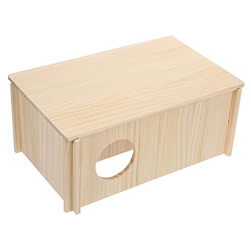 Supvox 1Stk Hamsterversteck hamsterhaus Hamster Spielzeug Hamster Bungalow Hamster Nest Hamsterlabyrinth Kaninchenversteck Haustier Spielzeug Hamsternest aus Holz hölzern von Supvox