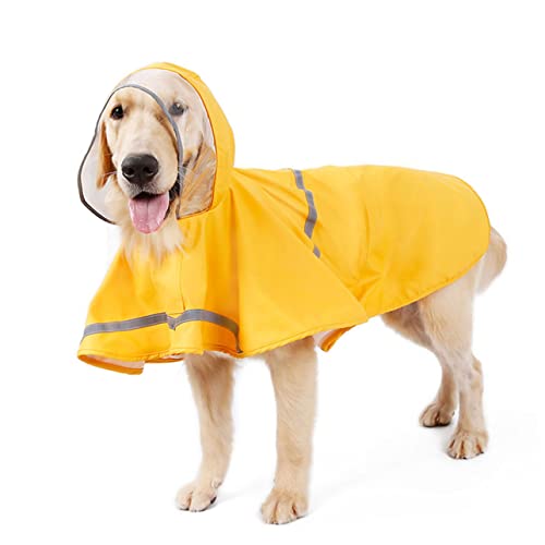 Supvox 1Stk Hund Regen Slicker Warnschutz Regenjacke hunderegenmantel wasserdichte Regenjacke Reflektierende Regenjacke wimperntusche Haustier-Regentuch Regenmantel für Hunde Großer Hund von Supvox