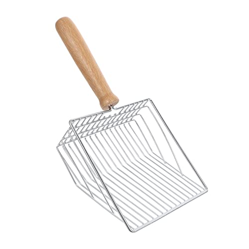 Supvox 1Stk Hohlschaufel für Katzenstreu Outdoor-Schaufel für Haustiere Katzenrätsel Post cat Litter Shovel katzenstreu schippe Katzenschaufeln Katzenstreuschaufel für den Haushalt Silver von Supvox