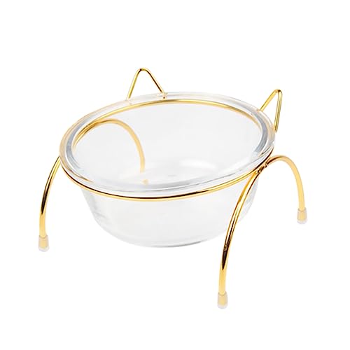 Supvox 1Stk Katzennapf Glas Katzennäpfe Korkrinde für Reptilien pet Water Bowl pet Food Container Haustier Hundenapf pet hohe schüssel Nackenschutz Futternapf für Katzen Geschirr von Supvox