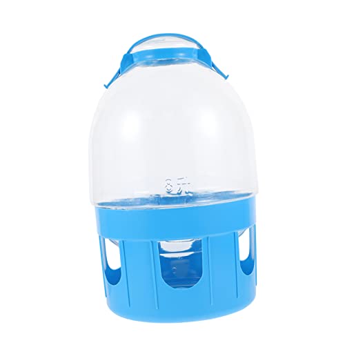 Supvox 1Stk Taubenkessel Vögel Wasser Vogel Wasser Wachtel-Feeder Tierfutter tränkebecken wasserbecken Trinkschale mit großem Fassungsvermögen tragbare Vogeltränke für Haustiere PVC Blue von Supvox