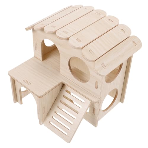Supvox 1pc Holz Hamster Dachboden Lebensraum Hideout Burg Runden Loch Fenster Sicher Isolierte Pet Nest Für Hamster Supvox 1pc Holz Hamster Dachboden Lebensraum Hideout Burg Runden Loch Fenster Sicher Isolierte Pet Nest Für Hamster von Supvox