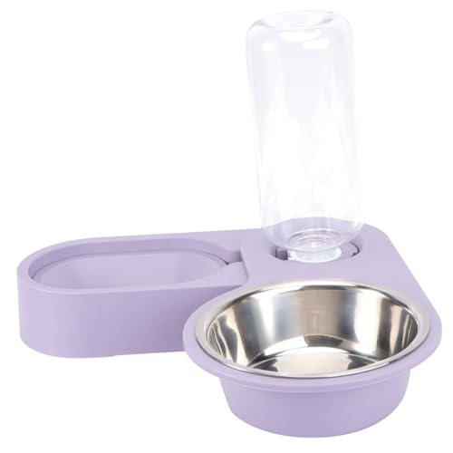 Supvox 1stk Eckklappschüssel Futternapf Für Hunde Haustier Faltbarer Tierfutterautomat Rostfreie Wasserflasche Wasserspender Für Welpen Hundefutter Wasserzufuhr Rostfreier Stahl Violett von Supvox