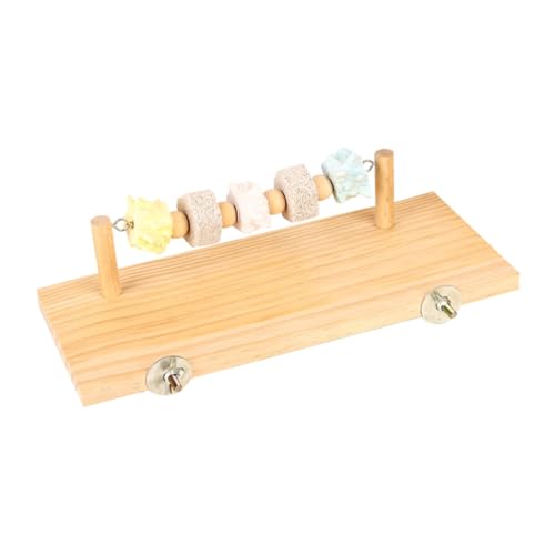 Supvox Papagei Holz Bord Spielzeug Umweltfreundliche Sicher Material Vogel Stand Platte Rack für Papagei Beige Vogel Sitzstange Bord von Supvox