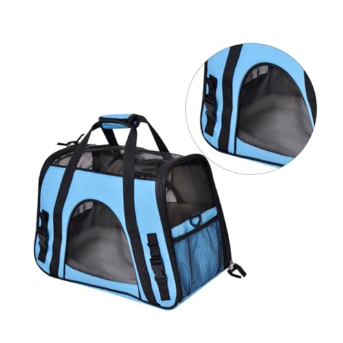 Supvox 1stk Reisetasche Für Katzen Transportbox Für Haustiere Zusammenklappbare Hundebox Haustierhandtasche Hundetasche Für Draußen Katzentransporter Tragbares Katzengehege Sky-Blue von Supvox