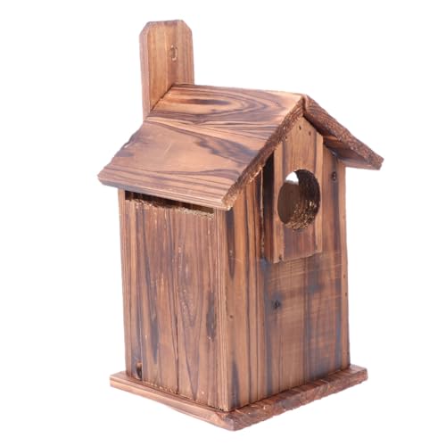 Supvox 1stk Vogelnest Aus Holz Vogelfütterer Kleines Vogelhaus Vogelhütte Bett Papageienkäfig Wildvogelsamen Käfige Vogelhaus Bausatz Vogelfutter Zubehör Für Vögel Im Freien Fänger Coffee von Supvox